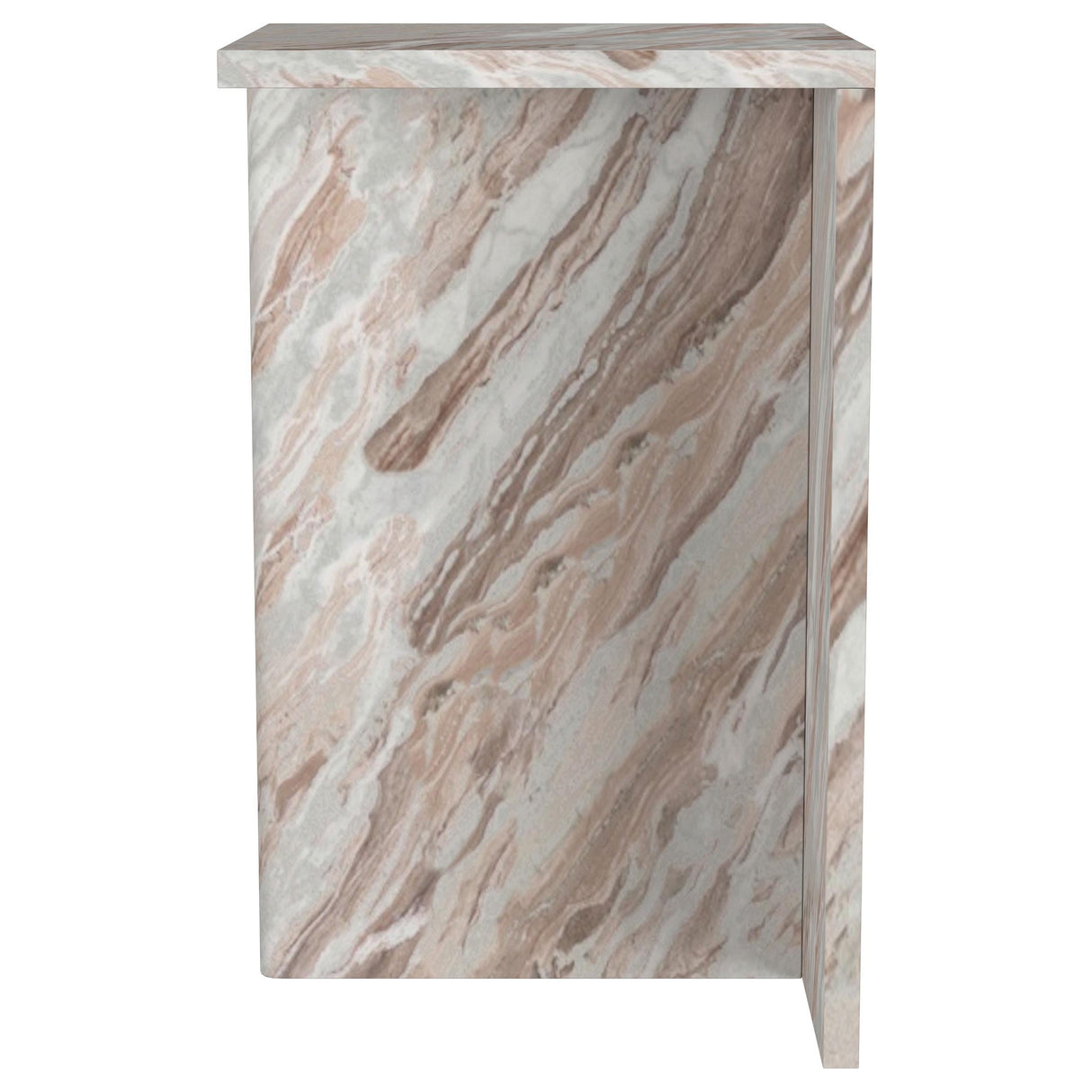 Bowdoin Gray Genuine Marble Accent Side Table by Coaster at Eve Furniture