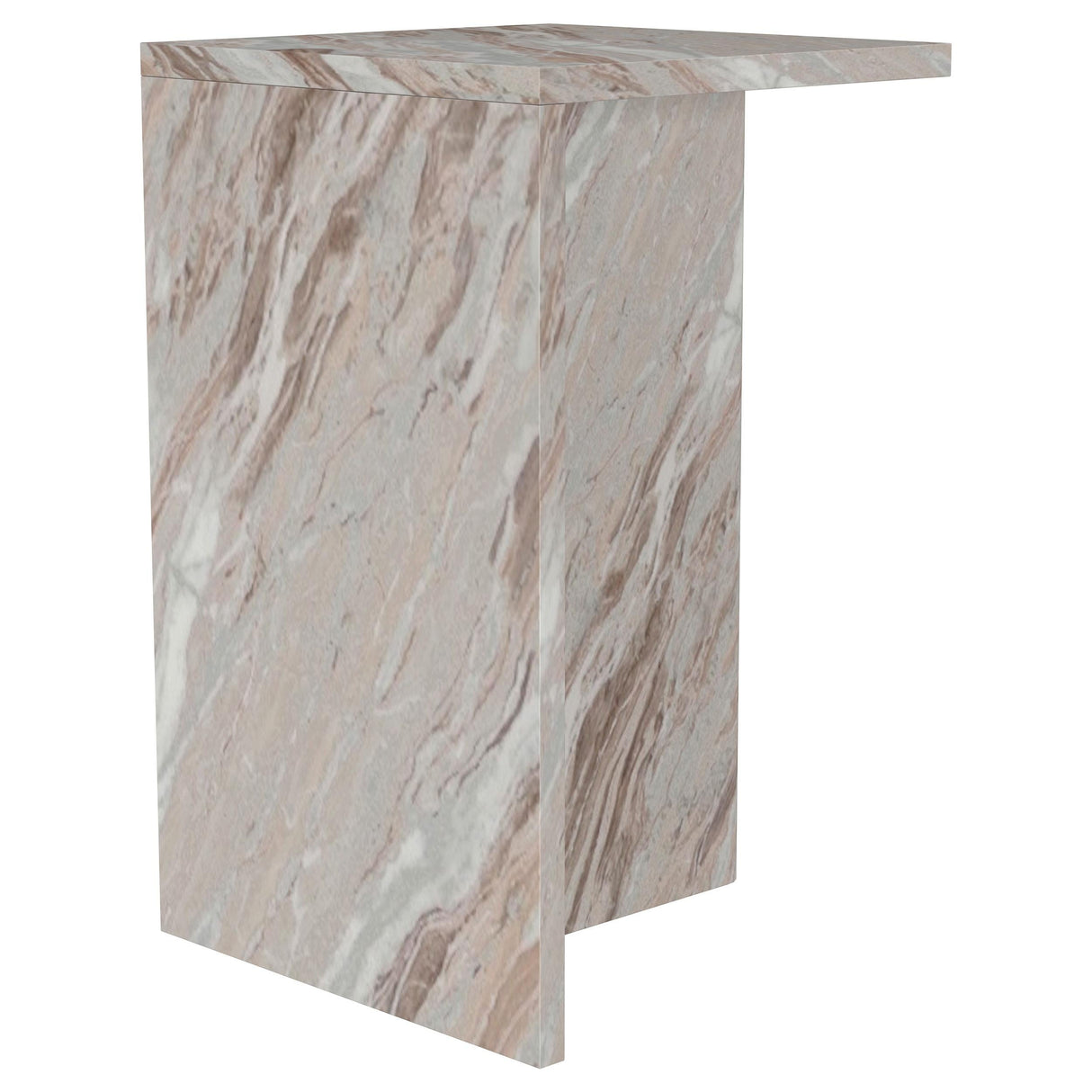 Bowdoin Gray Genuine Marble Accent Side Table by Coaster at Eve Furniture
