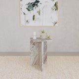 Bowdoin Gray Genuine Marble Accent Side Table by Coaster at Eve Furniture