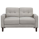 Bowen 2-piece Upholstered Track Arms Tufted Sofa Set Beige