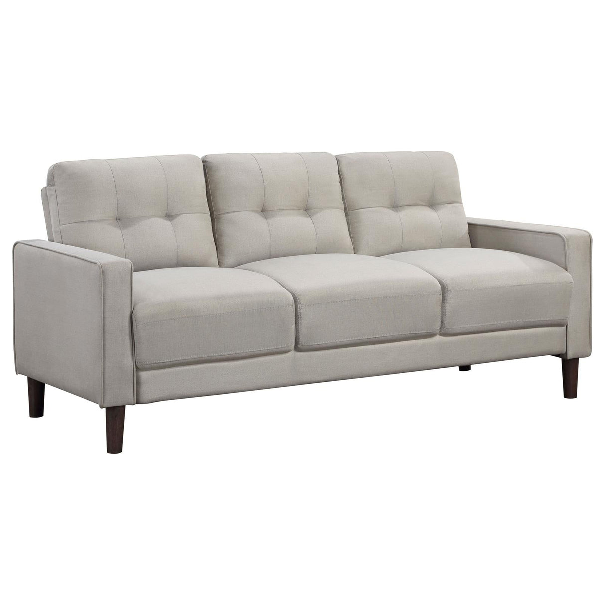 Bowen 3-piece Upholstered Track Arms Tufted Sofa Set Beige