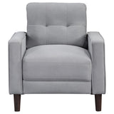 Bowen 3-piece Upholstered Track Arms Tufted Sofa Set Grey