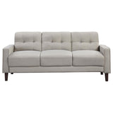 Bowen Beige 2-piece Upholstered Track Arms Tufted Sofa Set by Coaster at Eve Furniture