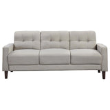 Bowen Beige 3-piece Upholstered Track Arms Tufted Sofa Set by Coaster at Eve Furniture