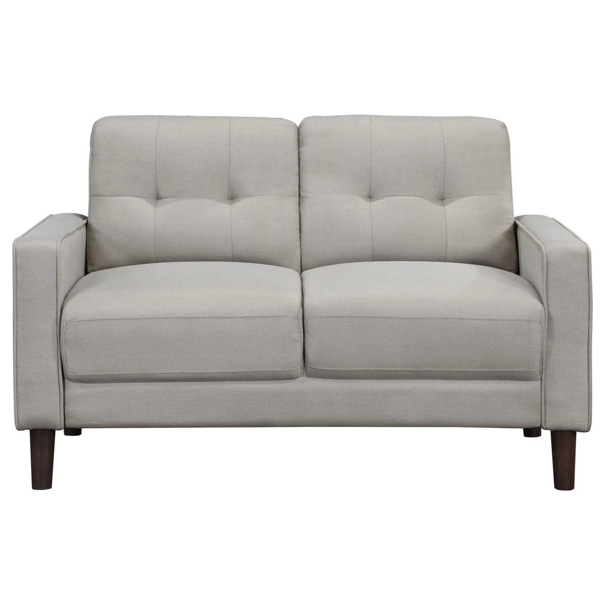 Bowen Beige Upholstered Track Arms Tufted Loveseat by Coaster at Eve Furniture