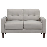 Bowen Beige Upholstered Track Arms Tufted Loveseat by Coaster at Eve Furniture
