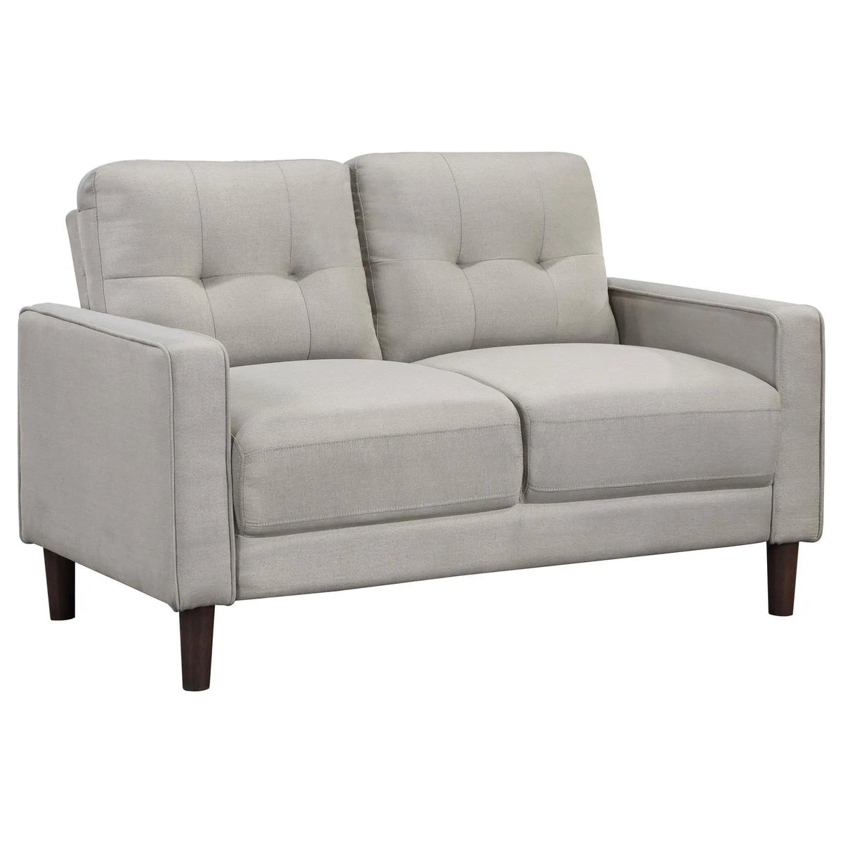 Bowen Beige Upholstered Track Arms Tufted Loveseat by Coaster at Eve Furniture