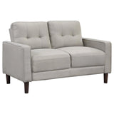 Bowen Beige Upholstered Track Arms Tufted Loveseat by Coaster at Eve Furniture