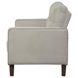 Bowen Beige Upholstered Track Arms Tufted Loveseat by Coaster at Eve Furniture