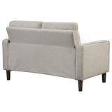 Bowen Beige Upholstered Track Arms Tufted Loveseat by Coaster at Eve Furniture
