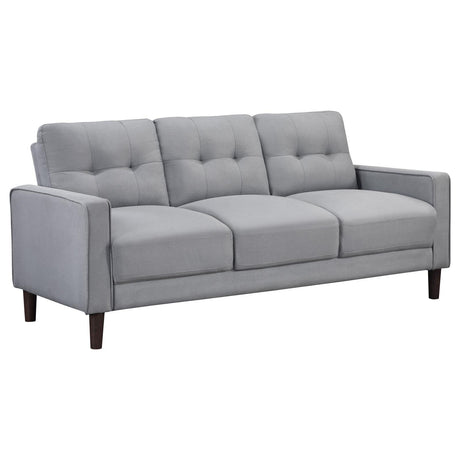 Bowen Gray 2-piece Upholstered Track Arms Tufted Sofa Set by Coaster at Eve Furniture