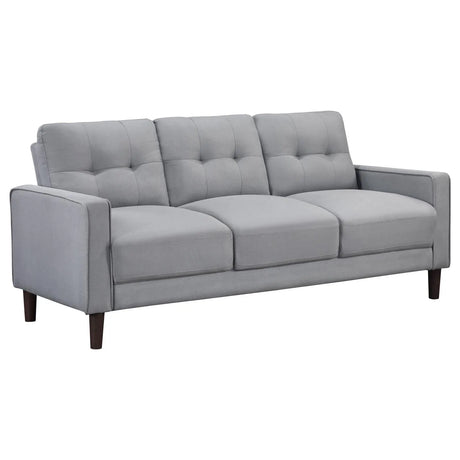 Bowen Gray 2-piece Upholstered Track Arms Tufted Sofa Set by Coaster at Eve Furniture