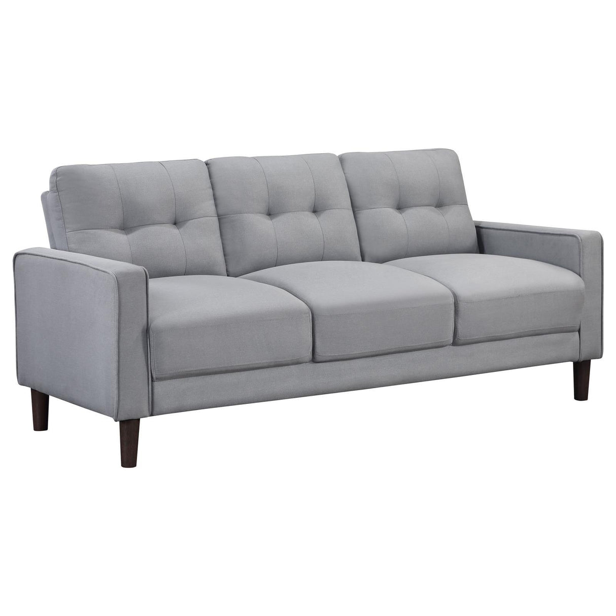 Bowen Gray 3-piece Upholstered Track Arms Tufted Sofa Set by Coaster at Eve Furniture