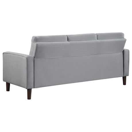 Bowen Gray 3-piece Upholstered Track Arms Tufted Sofa Set by Coaster at Eve Furniture