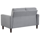 Bowen Gray 3-piece Upholstered Track Arms Tufted Sofa Set by Coaster at Eve Furniture