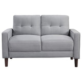 Bowen Gray Upholstered Track Arms Tufted Living Room Set by Coaster at Eve Furniture