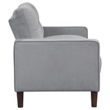 Bowen Gray Upholstered Track Arms Tufted Loveseat by Coaster at Eve Furniture