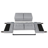 Bowen Gray Upholstered Track Arms Tufted Loveseat by Coaster at Eve Furniture