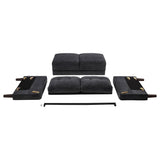 Bowen II 2-piece Steel Grey Fabric Upholstered Track Arm Sofa Set by Coaster at Eve Furniture