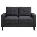 Bowen II 2-piece Steel Grey Fabric Upholstered Track Arm Sofa Set by Coaster at Eve Furniture