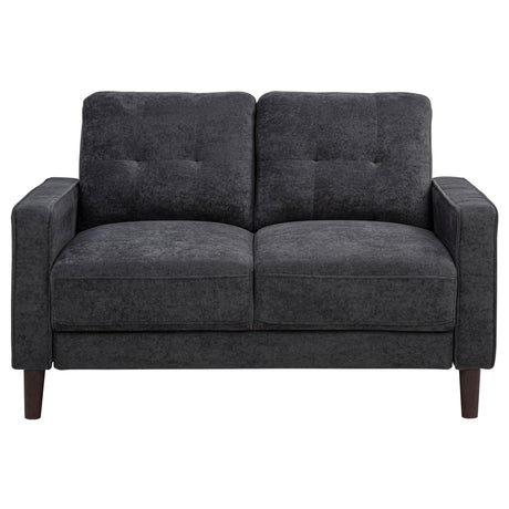 Bowen II 2-piece Steel Grey Fabric Upholstered Track Arm Sofa Set by Coaster at Eve Furniture