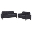 Bowen II 2-piece Steel Grey Fabric Upholstered Track Arm Sofa Set by Coaster at Eve Furniture