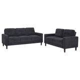 Bowen II 2-piece Steel Grey Fabric Upholstered Track Arm Sofa Set by Coaster at Eve Furniture