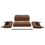 Bowen II 3-piece Rust Fabric Upholstered Track Arm Sofa Set by Coaster at Eve Furniture