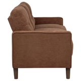 Bowen II 3-piece Rust Fabric Upholstered Track Arm Sofa Set by Coaster at Eve Furniture