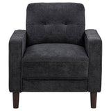 Bowen II 3-piece Steel Grey Fabric Upholstered Track Arm Sofa Set by Coaster at Eve Furniture