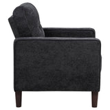 Bowen II 3-piece Steel Grey Fabric Upholstered Track Arm Sofa Set by Coaster at Eve Furniture