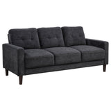 Bowen II 3-piece Steel Grey Fabric Upholstered Track Arm Sofa Set by Coaster at Eve Furniture