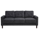 Bowen II 3-piece Steel Grey Fabric Upholstered Track Arm Sofa Set by Coaster at Eve Furniture