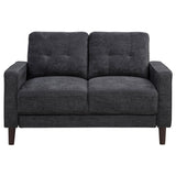 Bowen II 3-piece Steel Grey Fabric Upholstered Track Arm Sofa Set by Coaster at Eve Furniture