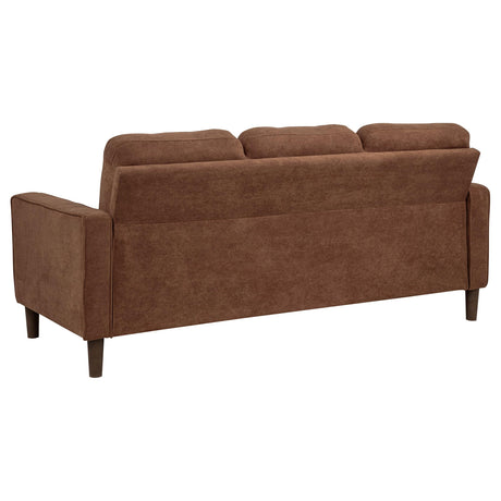 Bowen II Rust 2-Piece Rust Fabric Upholstered Track Arm Sofa Set by Coaster at Eve Furniture