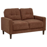 Bowen II Rust 2-Piece Rust Fabric Upholstered Track Arm Sofa Set by Coaster at Eve Furniture