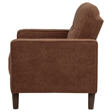 Bowen II Rust Fabric Upholstered Track Arm Accent Chair by Coaster at Eve Furniture