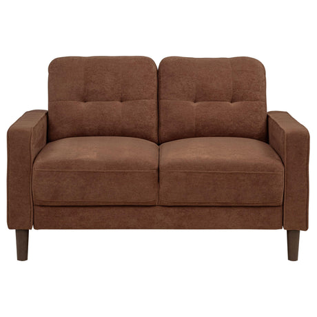 Bowen II Rust Fabric Upholstered Track Arm Loveseat by Coaster at Eve Furniture