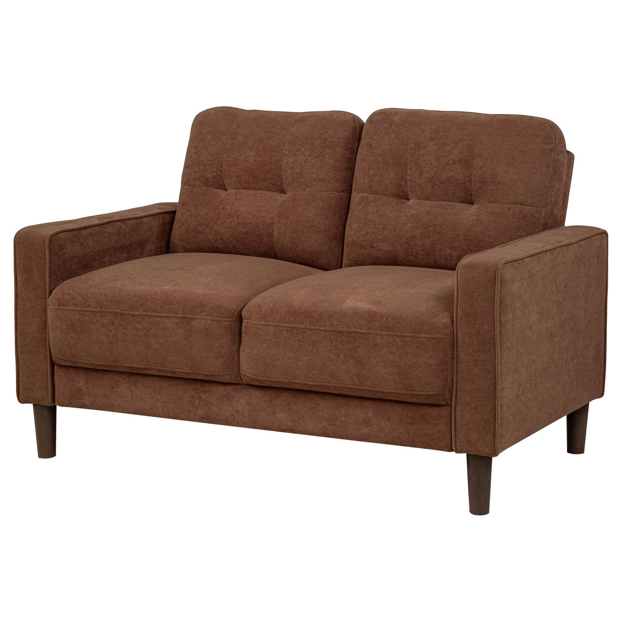 Bowen II Rust Fabric Upholstered Track Arm Loveseat by Coaster at Eve Furniture