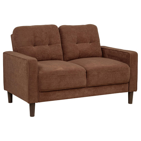 Bowen II Rust Fabric Upholstered Track Arm Loveseat by Coaster at Eve Furniture