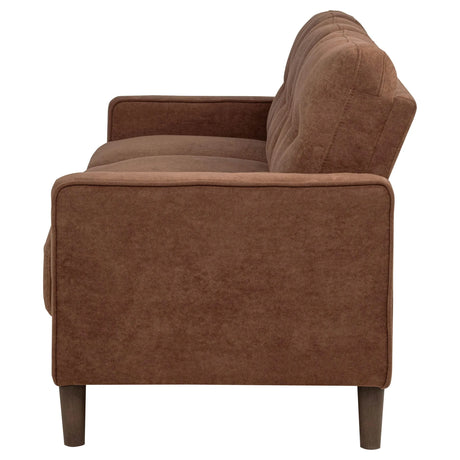 Bowen II Rust Fabric Upholstered Track Arm Sofa by Coaster at Eve Furniture