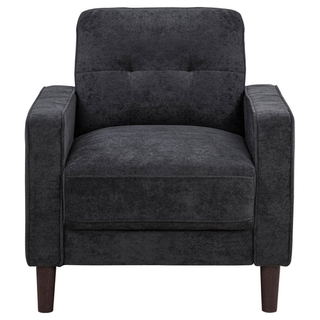 Bowen II Steel Grey Fabric Upholstered Track Accent Chair by Coaster at Eve Furniture