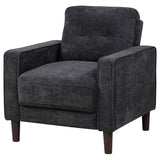 Bowen II Steel Grey Fabric Upholstered Track Accent Chair by Coaster at Eve Furniture