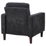 Bowen II Steel Grey Fabric Upholstered Track Accent Chair by Coaster at Eve Furniture