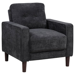 Bowen II Steel Grey Fabric Upholstered Track Accent Chair by Coaster at Eve Furniture