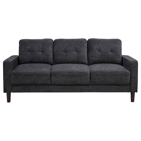 Bowen II Steel Grey Fabric Upholstered Track Arm Sofa by Coaster at Eve Furniture