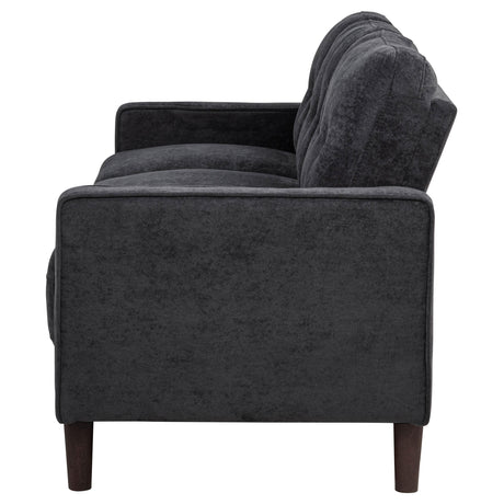 Bowen II Steel Grey Fabric Upholstered Track Arm Sofa by Coaster at Eve Furniture