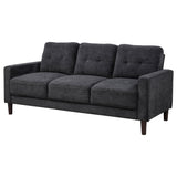 Bowen II Steel Grey Fabric Upholstered Track Arm Sofa by Coaster at Eve Furniture