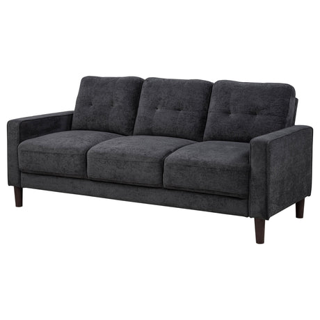 Bowen II Steel Grey Fabric Upholstered Track Arm Sofa by Coaster at Eve Furniture