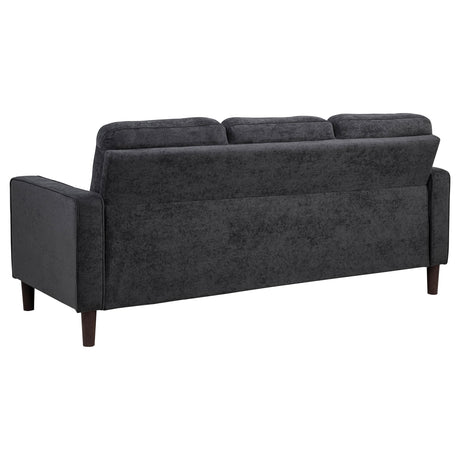 Bowen II Steel Grey Fabric Upholstered Track Arm Sofa by Coaster at Eve Furniture